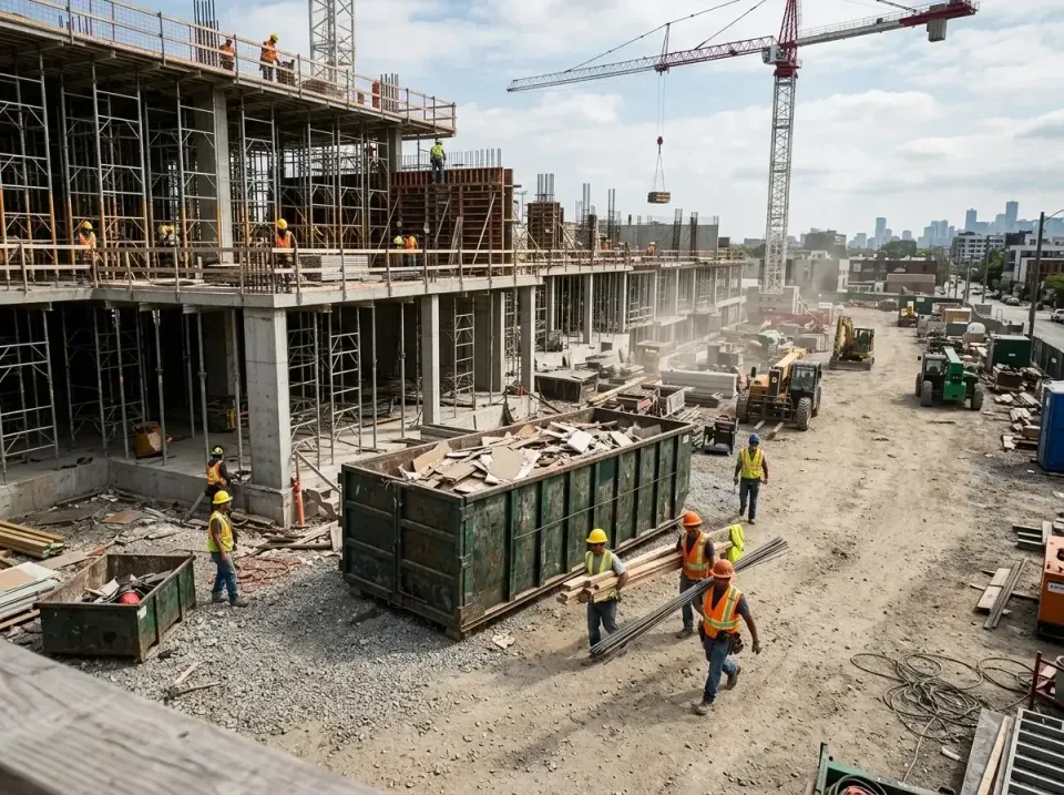 commercial-construction-site-w-002 — frequently asked questions, Low Cost Construction Dumpster Rental in Lexington, MN